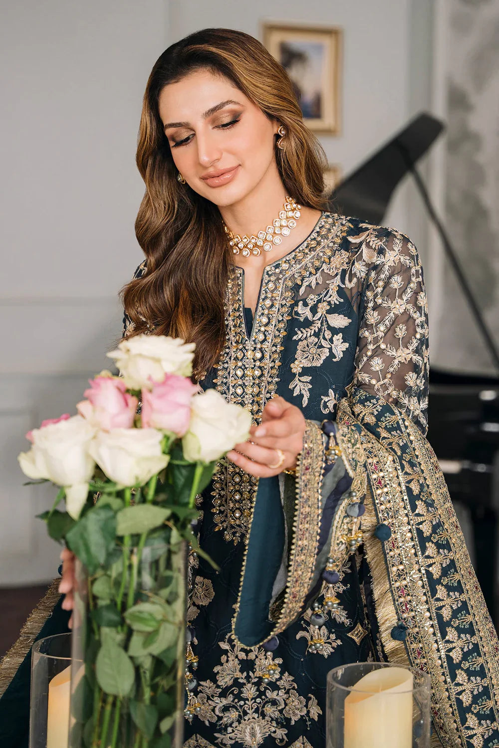 Baroque | Chantelle Embroidered Collection | CH12-01 by Baroque - Designer Dress - Type: Ladies Clothes - Available at Libayah - 100% Original