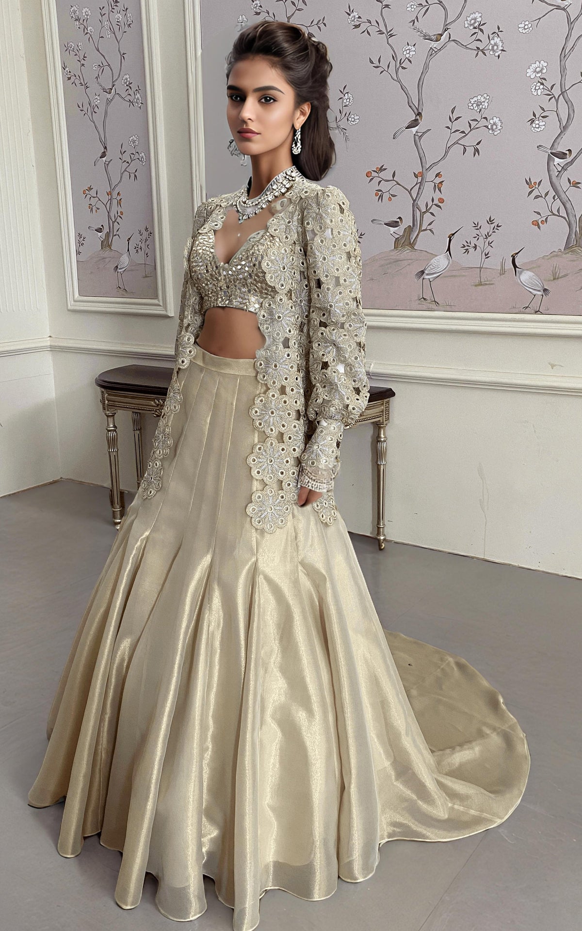 Threads and Motifs | Formal Dresses 25 | EMBRIODERED JACKET WITH BLOUSE AND SKIRT by Threads and Motifs - Designer Dress  - Type : Ladies Clothes - Available at Libayah - 100% Original 