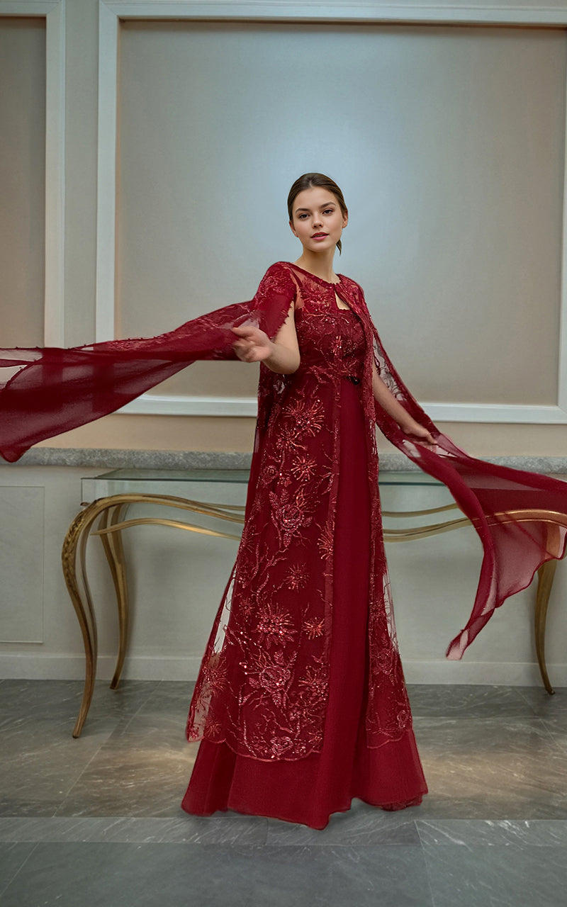 Threads and Motifs | Formal Dresses 25 | Embroidered Jacket With Tube And Skirt by Threads and Motifs - Designer Dress  - Type : Ladies Clothes - Available at Libayah - 100% Original 