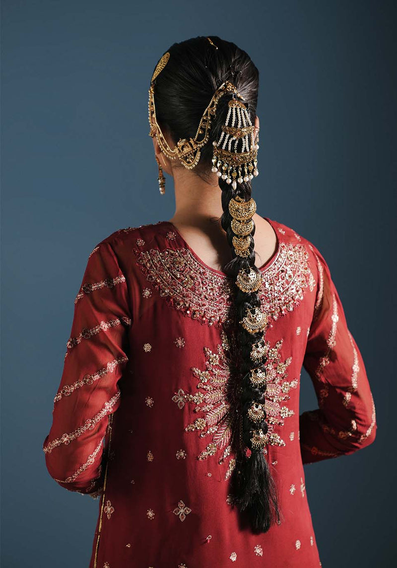 Zarqash | Lakhnawi Festive Chiffon 24 |  ZQL 001 A GULRUKH by Zarqash - Designer Dress - Type: Ladies Clothes - Available at Libayah - 100% Original