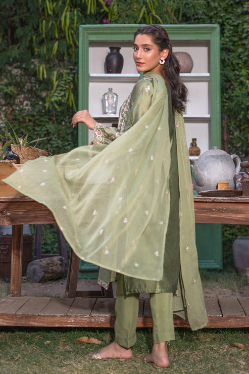 Kross Kulture | Luxury Baharaneh | MINTY GLAZE KLX-00736 by Kross Kulture - Designer Dress - Type: Ladies Clothes - Available at Libayah - 100% Original