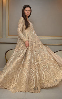 Threads and Motifs | Formal Dresses 25 | Organza Embroidered Maxi by Threads and Motifs - Designer Dress  - Type : Ladies Clothes - Available at Libayah - 100% Original 