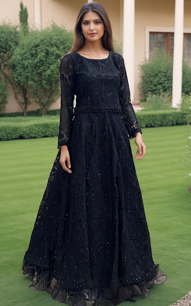 Threads and Motifs | Formal Dresses 25 | ORGANZA EMBROIDERED BLOUSE WITH EMBROIDERED LEHENGA by Threads and Motifs - Designer Dress  - Type : Ladies Clothes - Available at Libayah - 100% Original 