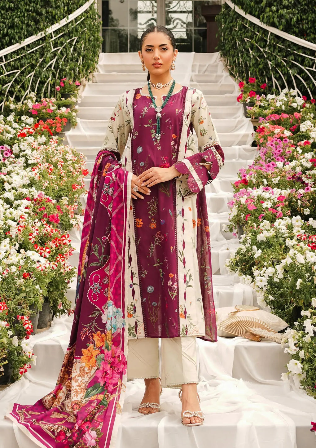 Elaf Premium | Printed Collection 24 | EEP-08A-Twilight Ties by Elaf Premium - Designer Dress - Type: Ladies Clothes - Available at Libayah - 100% Original