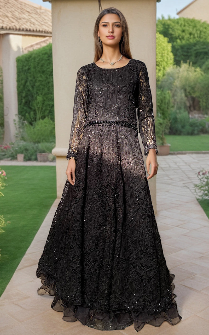 Threads and Motifs | Formal Dresses 25 | ORGANZA EMBROIDERED BLOUSE WITH EMBROIDERED LEHENGA by Threads and Motifs - Designer Dress  - Type : Ladies Clothes - Available at Libayah - 100% Original 