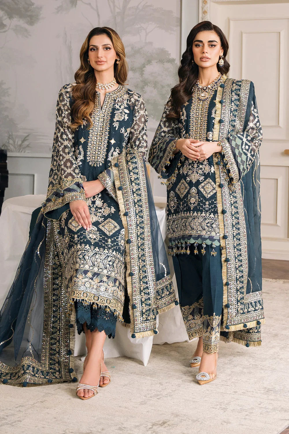 Baroque | Chantelle Embroidered Collection | CH12-01 by Baroque - Designer Dress - Type: Ladies Clothes - Available at Libayah - 100% Original
