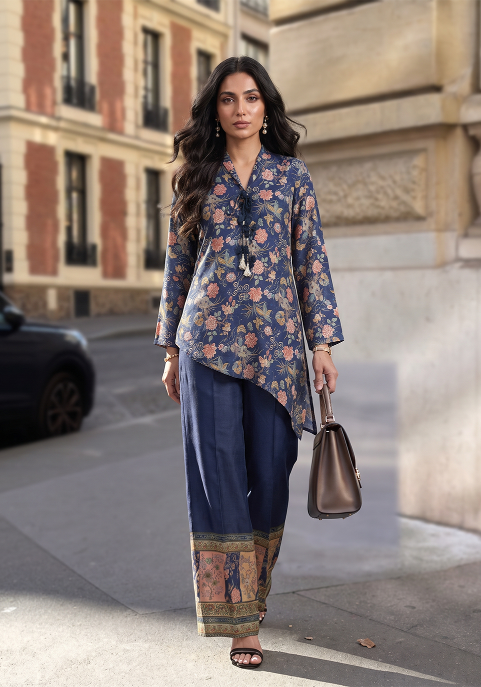 Zarqash | Silk Edit 26 | Indigo Reverie by Zarqash - Designer Dress  - Type : Ladies Clothes - Available at Libayah - 100% Original 