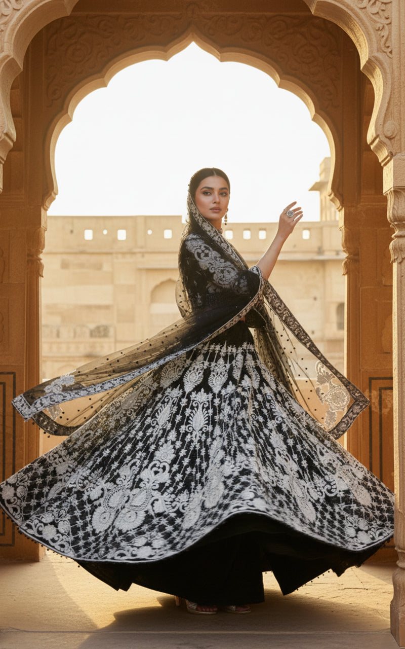 Threads and Motifs | Formal Outfits | Blouse With Lehenga by Threads and Motifs - Designer Dress  - Type : Ladies Clothes - Available at Libayah - 100% Original 