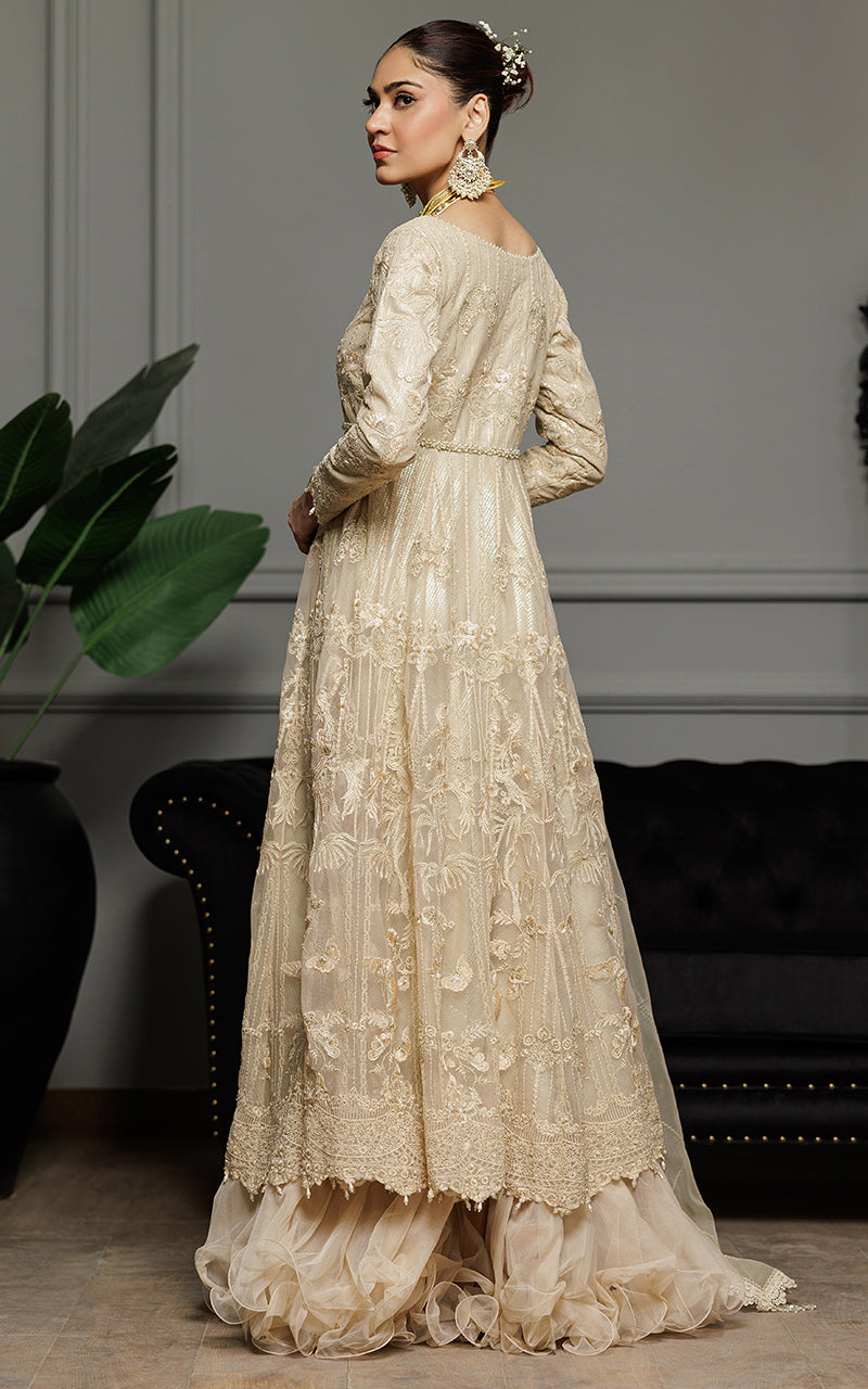 Threads and Motifs | Formal Dresses 25 | Net Embroidered Maxi by Threads and Motifs - Designer Dress  - Type : Ladies Clothes - Available at Libayah - 100% Original 