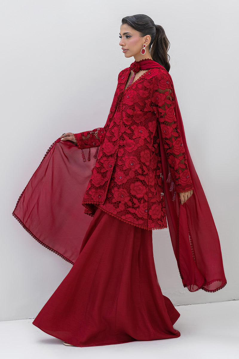 Chic Ophicial | Aarzu Luxe Pret | Red Radiance by Chic Ophicial - Designer Dress  - Type : Ladies Clothes - Available at Libayah - 100% Original 