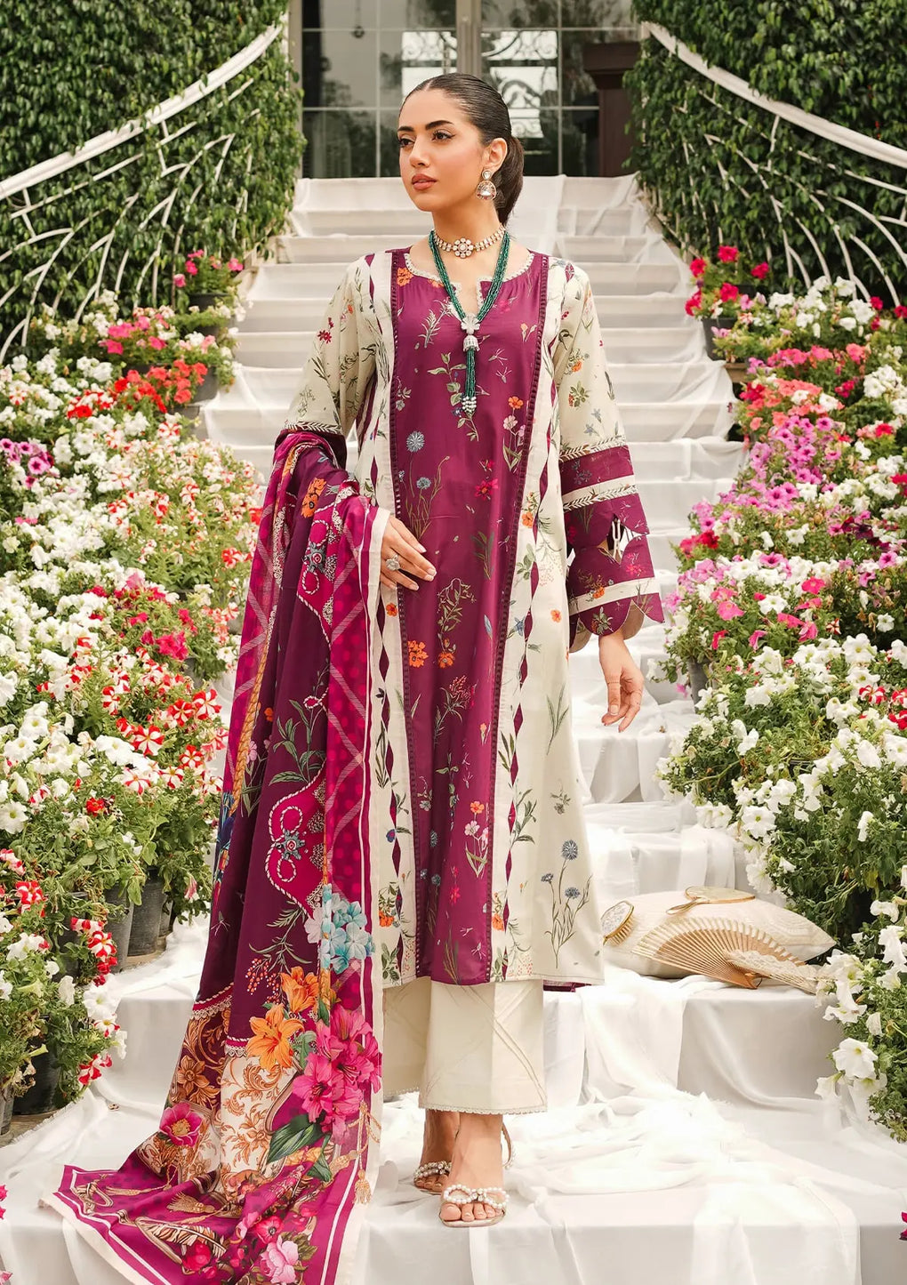 Elaf Premium | Printed Collection 24 | EEP-08A-Twilight Ties by Elaf Premium - Designer Dress - Type: Ladies Clothes - Available at Libayah - 100% Original
