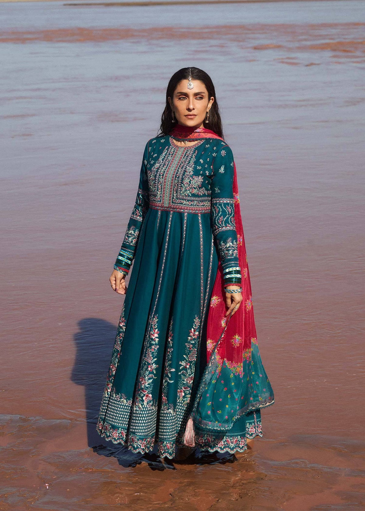 Hussain Rehar | Surkh Eid Pret'25 | Zarqash by Hussain Rehar - Designer Dress  - Type : Ladies Clothes - Available at Libayah - 100% Original 