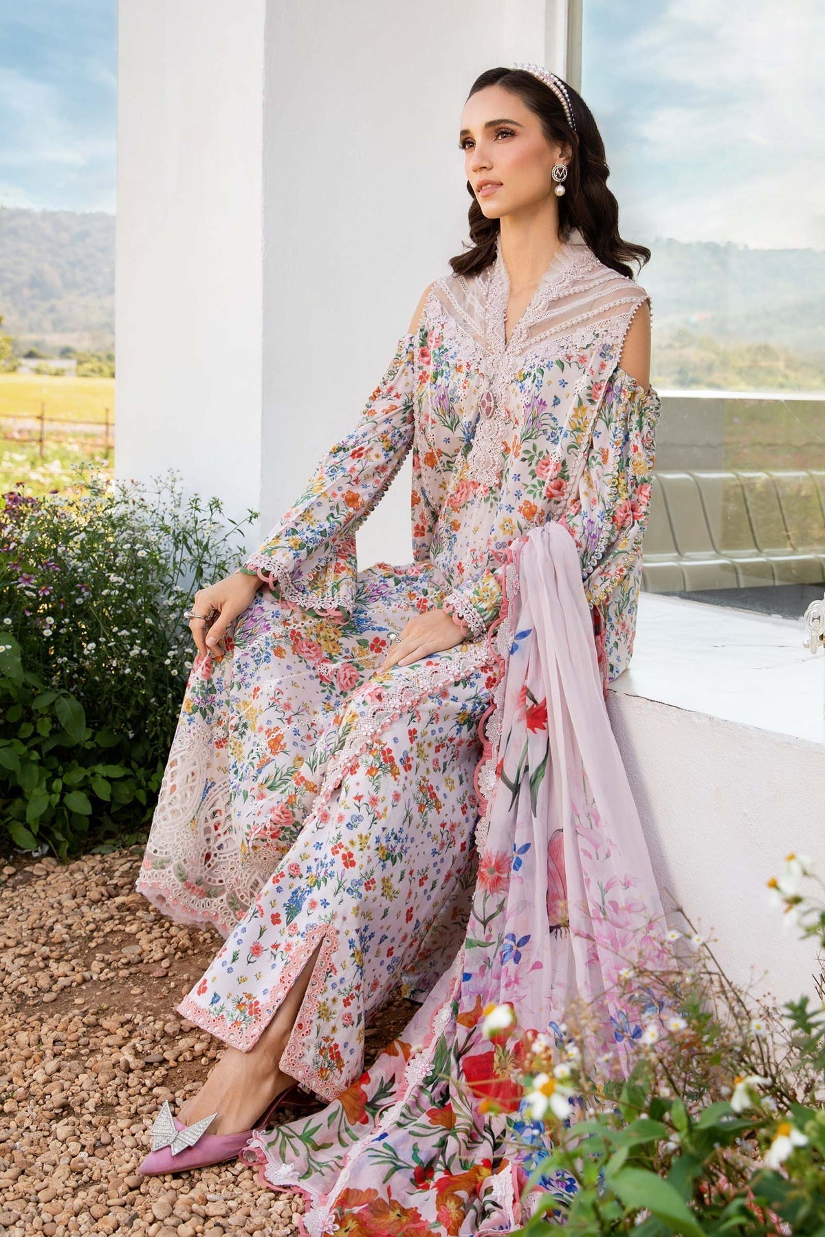 Maria B | M Prints 25 | MPT-2507-A by Maria B - Designer Dress - Type: Ladies Clothes - Available at Libayah - 100% Original