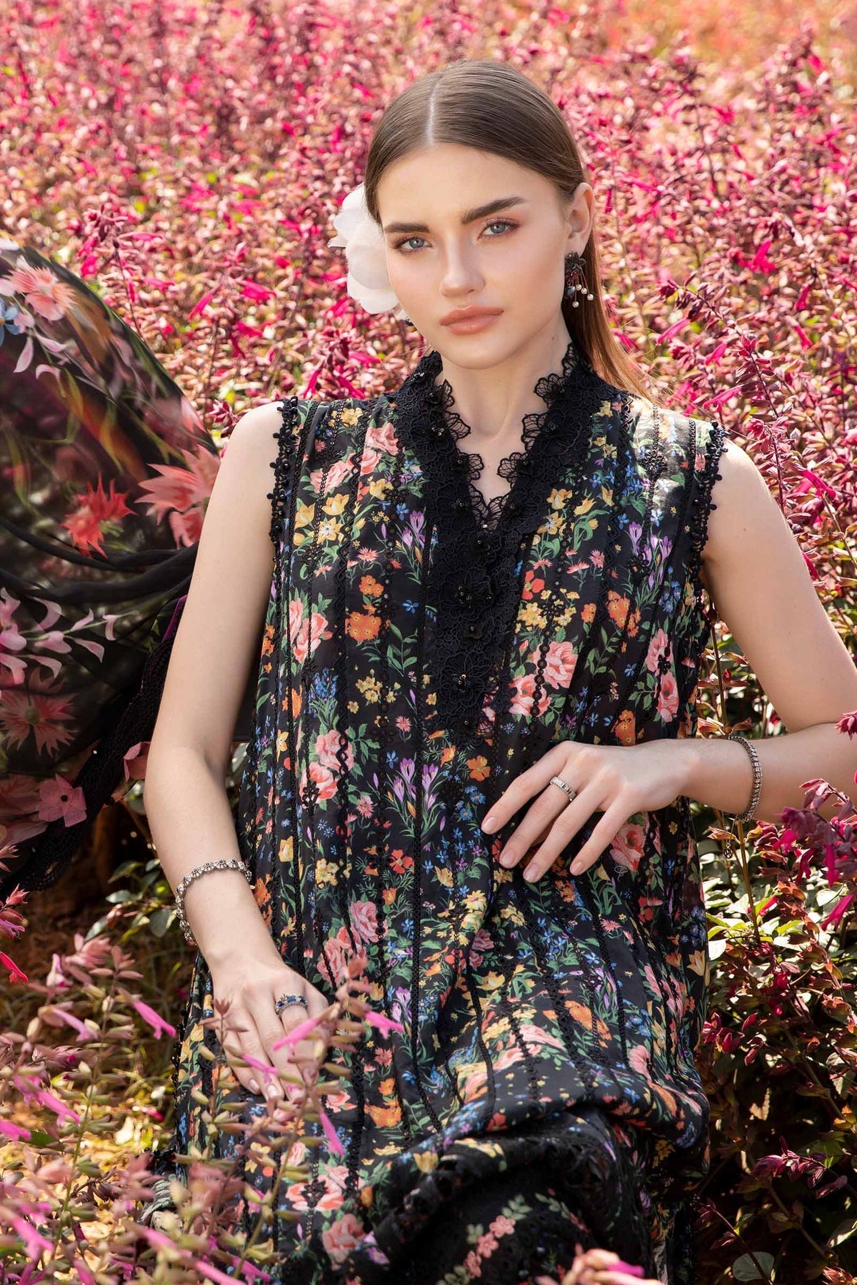 Maria B | M Prints 25 | MPT-2507-B by Maria B - Designer Dress - Type: Ladies Clothes - Available at Libayah - 100% Original