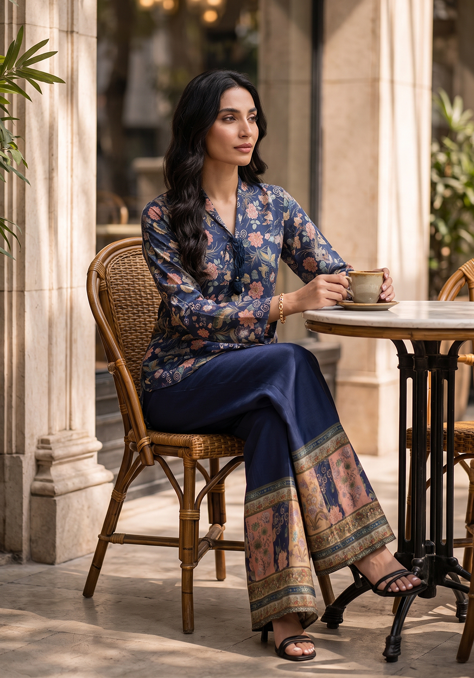 Zarqash | Silk Edit 26 | Indigo Reverie by Zarqash - Designer Dress  - Type : Ladies Clothes - Available at Libayah - 100% Original 