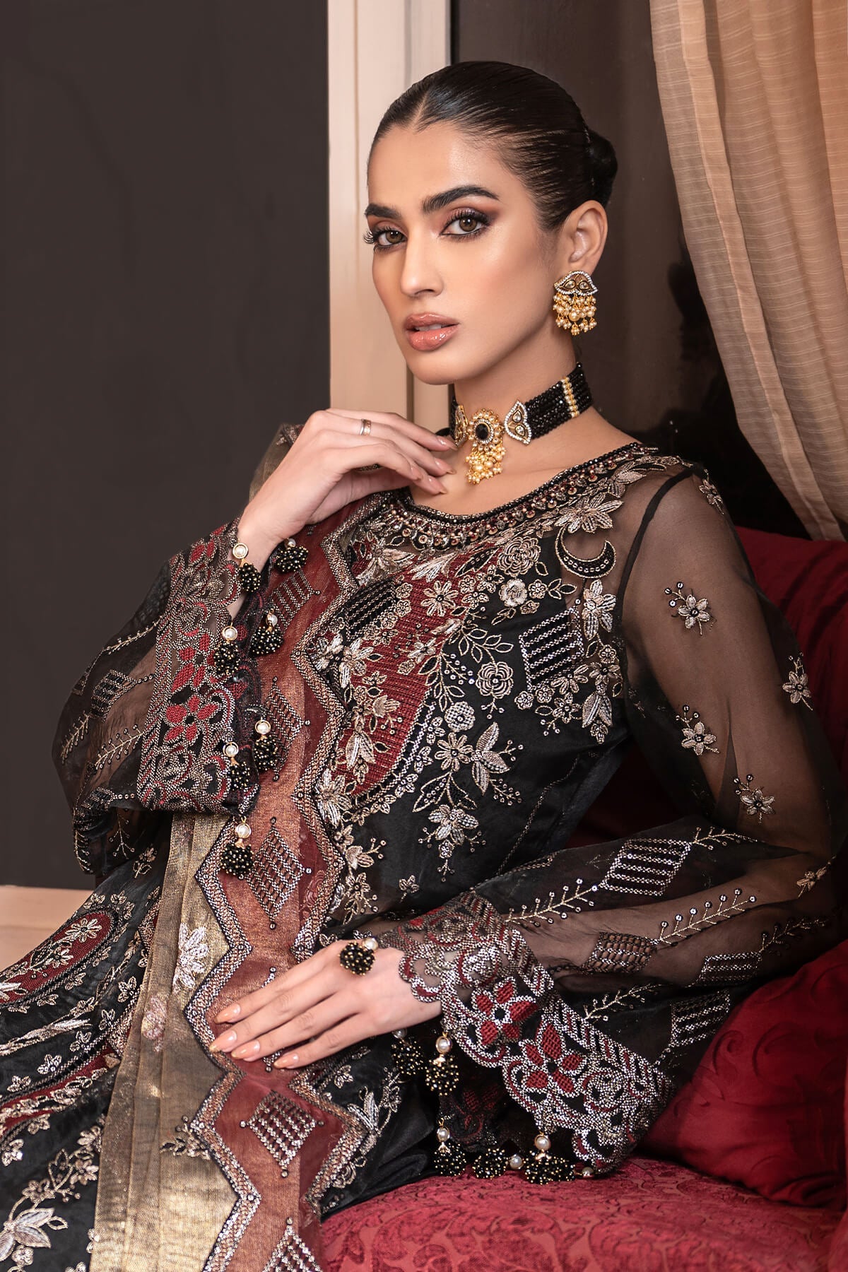 Janique | Luxury Collection 24 | D-006 Black Frescoe by Janique - Designer Dress - Type: Ladies Clothes - Available at Libayah - 100% Original