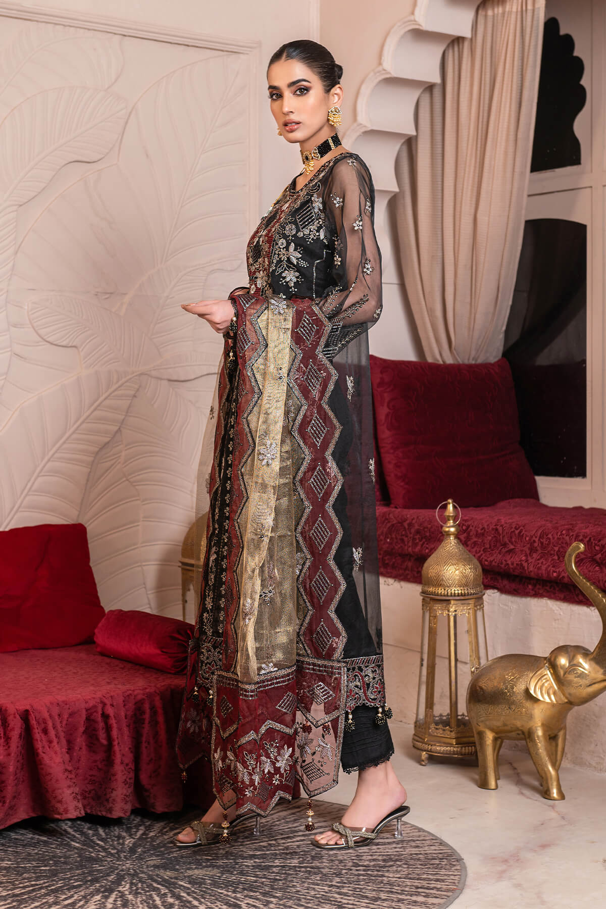 Janique | Luxury Collection 24 | D-006 Black Frescoe by Janique - Designer Dress - Type: Ladies Clothes - Available at Libayah - 100% Original