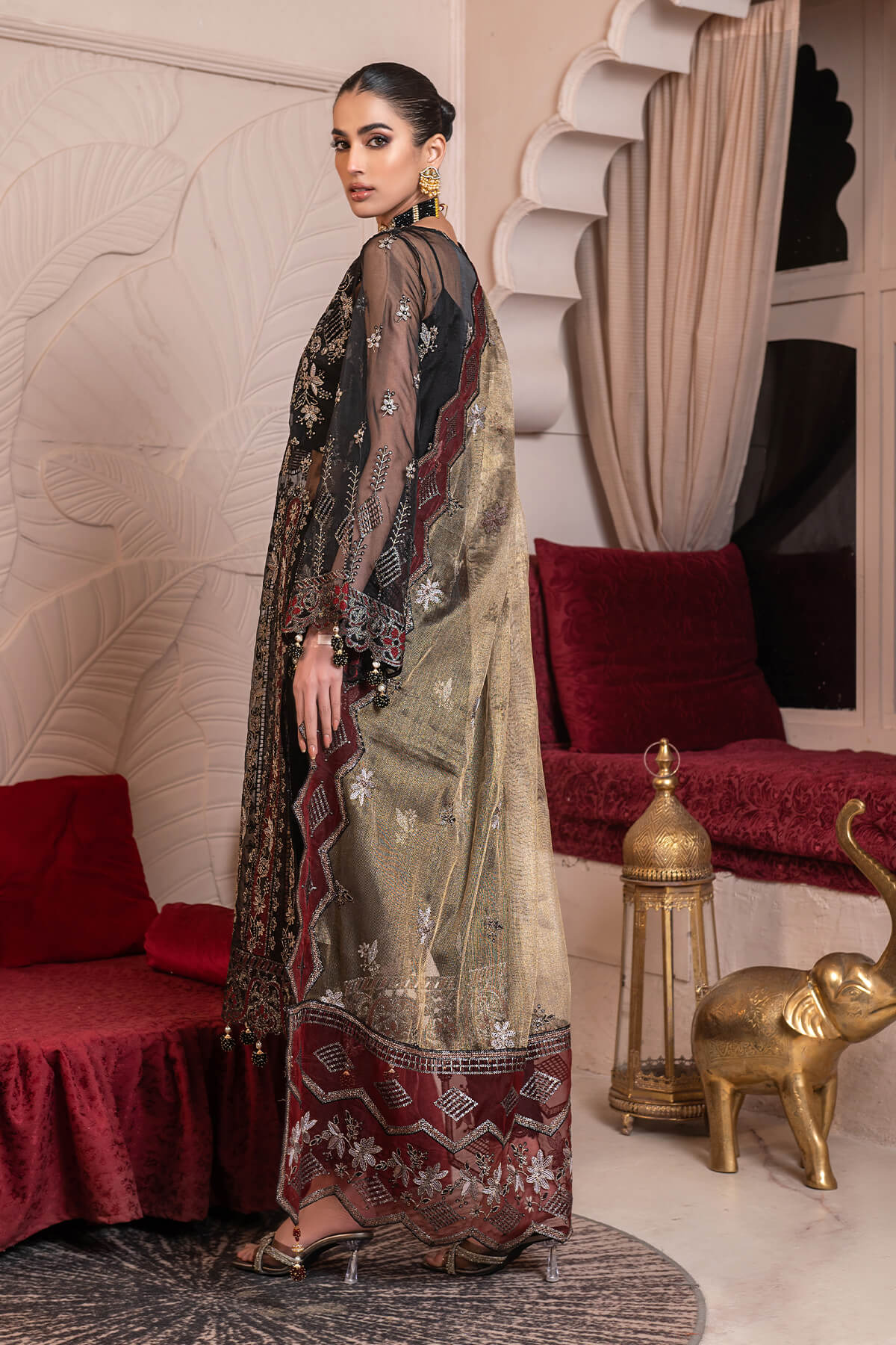 Janique | Luxury Collection 24 | D-006 Black Frescoe by Janique - Designer Dress - Type: Ladies Clothes - Available at Libayah - 100% Original