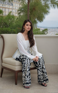 Threads and Motifs | Formal Dresses 25 | Chiffon Top by Threads and Motifs - Designer Dress  - Type : Ladies Clothes - Available at Libayah - 100% Original 