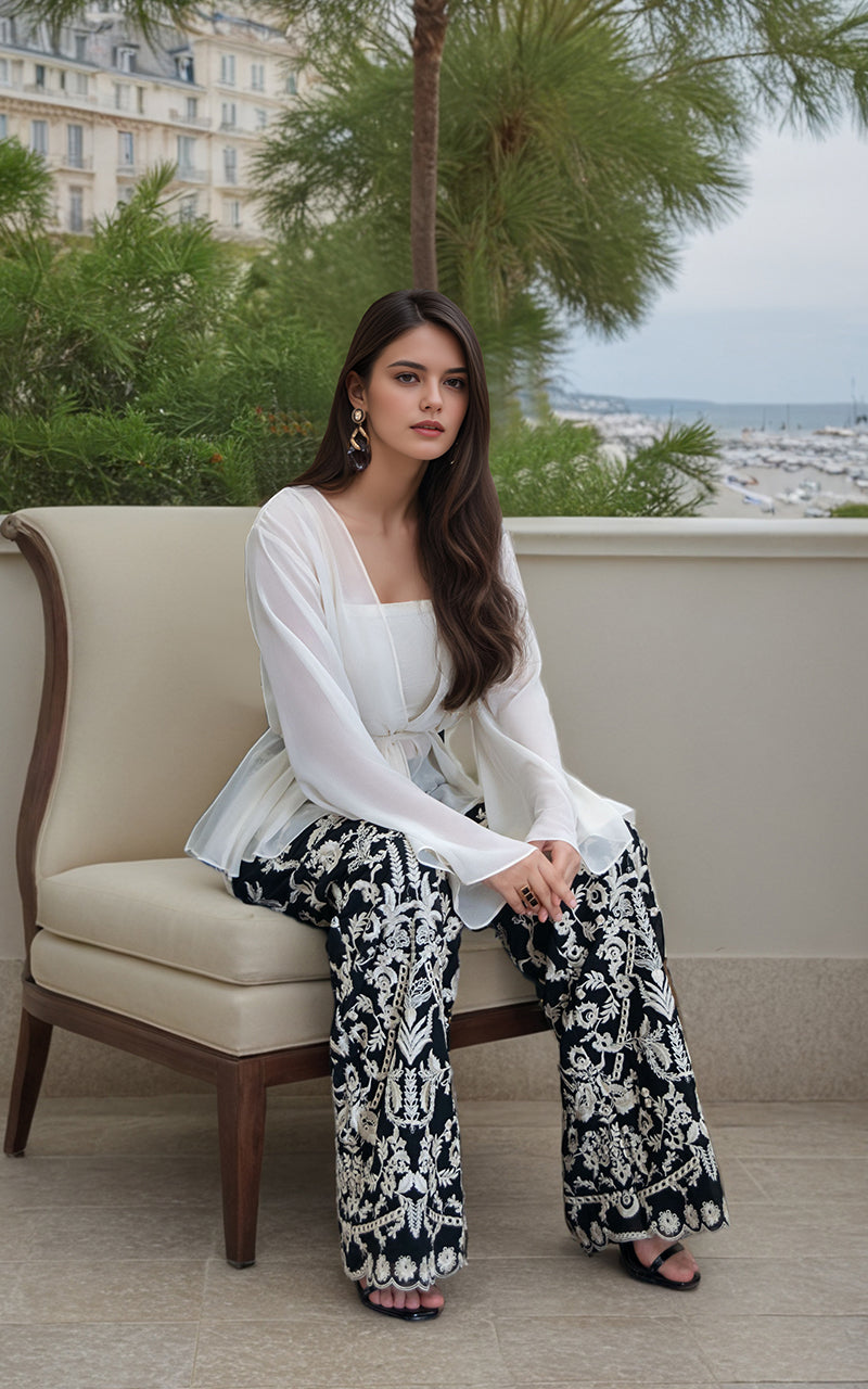 Threads and Motifs | Formal Dresses 25 | Chiffon Top by Threads and Motifs - Designer Dress  - Type : Ladies Clothes - Available at Libayah - 100% Original 