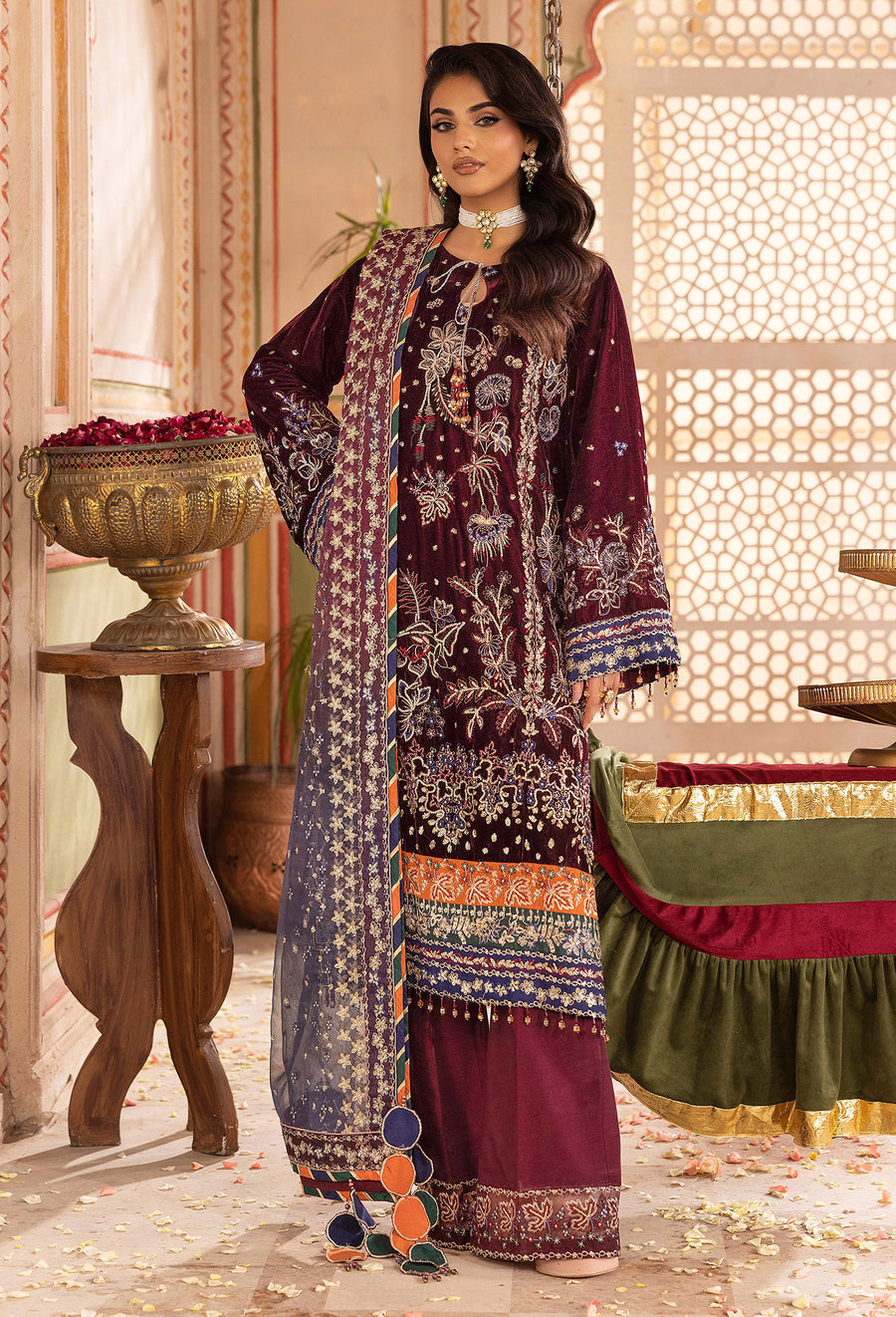 Adans Libas | Velvet 25 | 7520 V by Adans Libas - Designer Dress  - Type : Ladies Clothes - Available at Libayah - 100% Original 