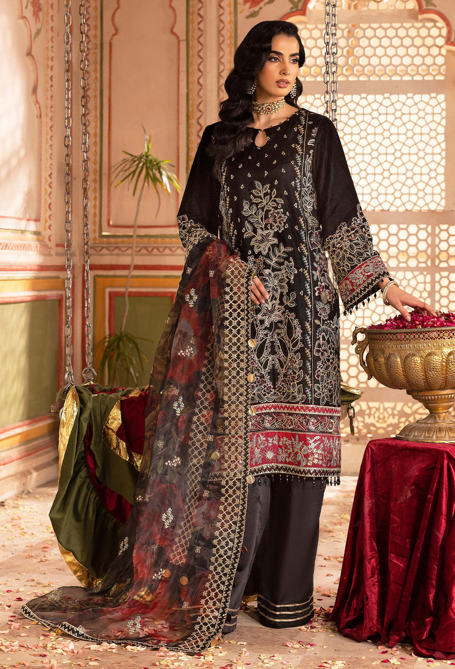 Adans Libas | Velvet 25 | 7521 V by Adans Libas - Designer Dress  - Type : Ladies Clothes - Available at Libayah - 100% Original 