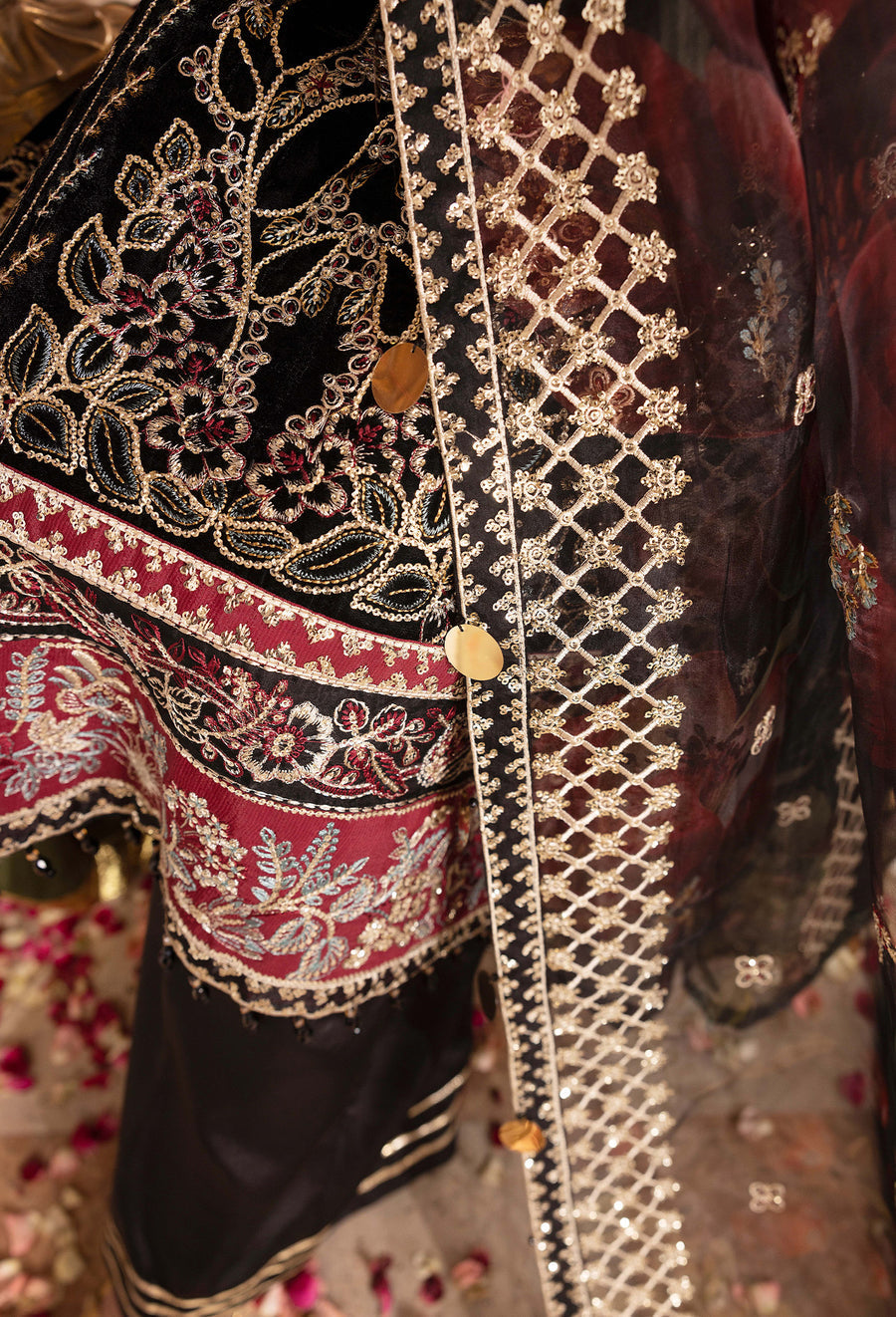 Adans Libas | Velvet 25 | 7521 V by Adans Libas - Designer Dress  - Type : Ladies Clothes - Available at Libayah - 100% Original 