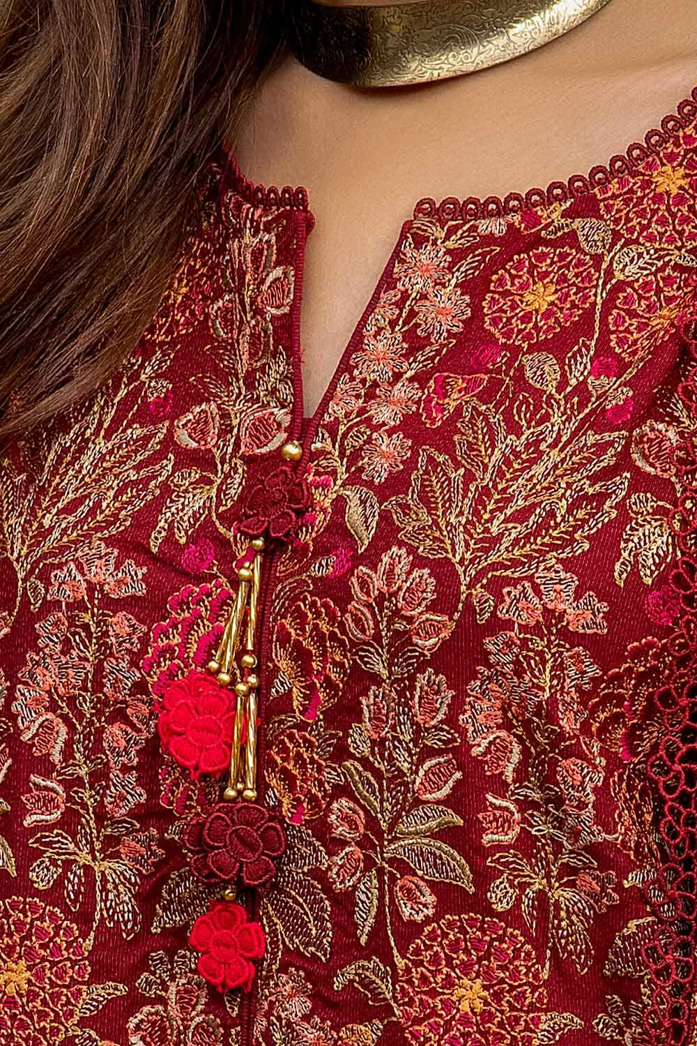 Gul Ahmed | Winter Collection 24 | Karandi Dupatta AY-42006 by Gul Ahmed - Designer Dress - Type: Ladies Clothes - Available at Libayah - 100% Original