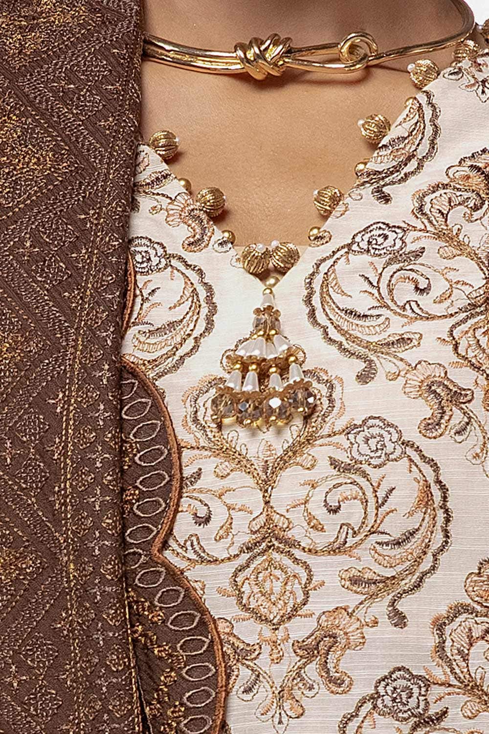 Gul Ahmed | Winter Collection 24 | Twill Cotton Linen Dupatta CV-42011 by Gul Ahmed - Designer Dress - Type: Ladies Clothes - Available at Libayah - 100% Original