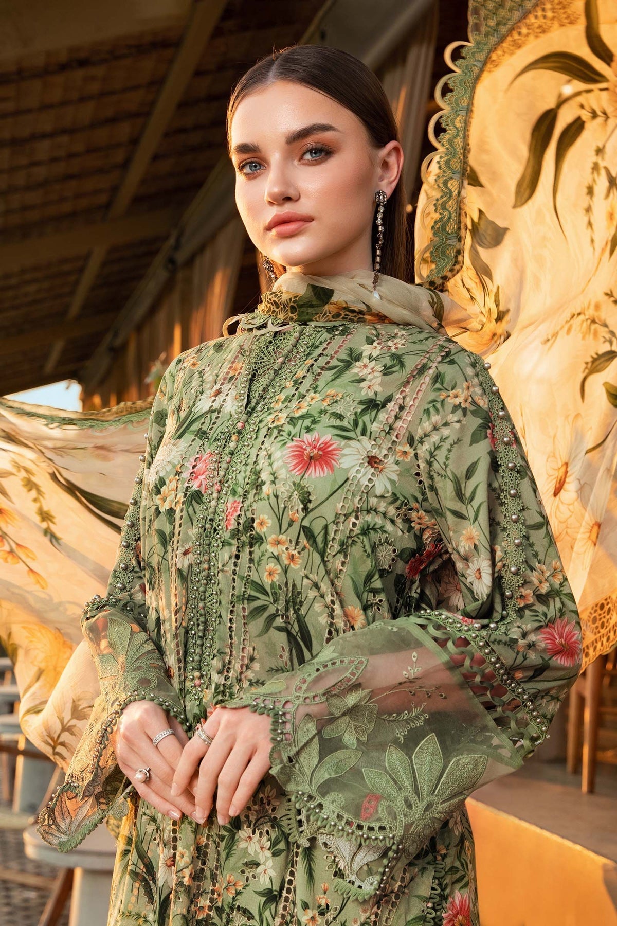 Maria B | M Prints 25 | MPT-2508-B by Maria B - Designer Dress - Type: Ladies Clothes - Available at Libayah - 100% Original