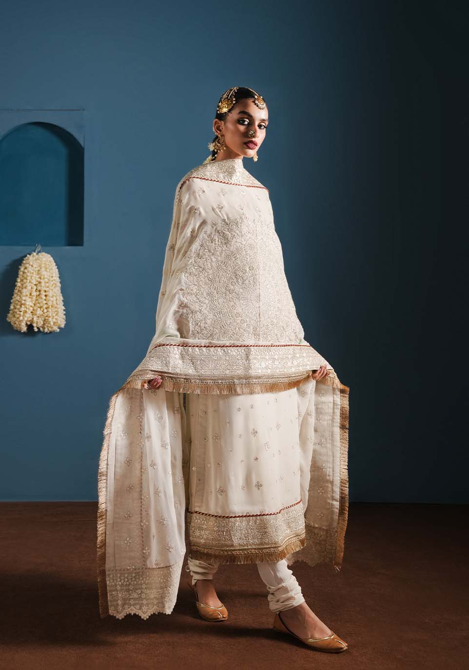Zarqash | Lakhnawi Festive Chiffon 24 |  ZQL 001B MEHAK by Zarqash - Designer Dress - Type: Ladies Clothes - Available at Libayah - 100% Original