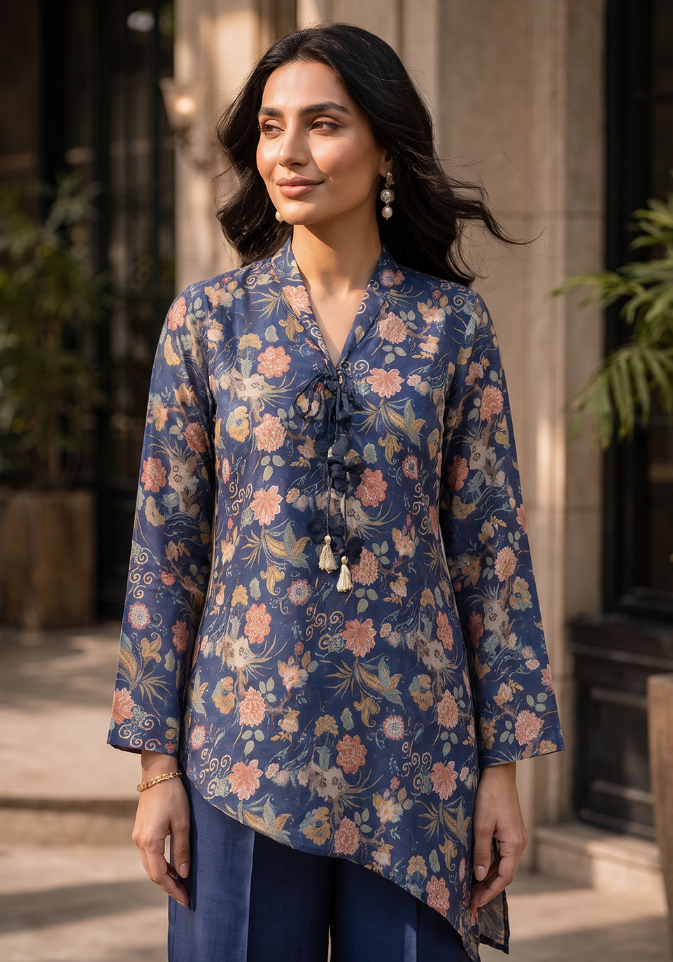Zarqash | Silk Edit 26 | Indigo Reverie by Zarqash - Designer Dress  - Type : Ladies Clothes - Available at Libayah - 100% Original 