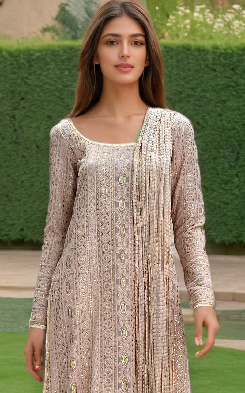 Threads and Motifs | Formal Dresses 25 | Embroidered Shirt With Trouser And Dupatta by Threads and Motifs - Designer Dress  - Type : Ladies Clothes - Available at Libayah - 100% Original 