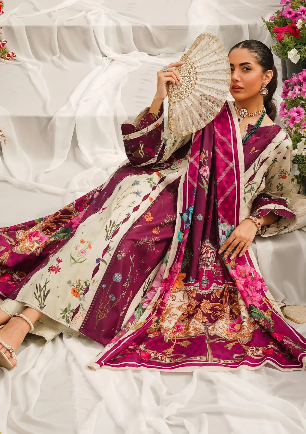 Elaf Premium | Printed Collection 24 | EEP-08A-Twilight Ties by Elaf Premium - Designer Dress - Type: Ladies Clothes - Available at Libayah - 100% Original