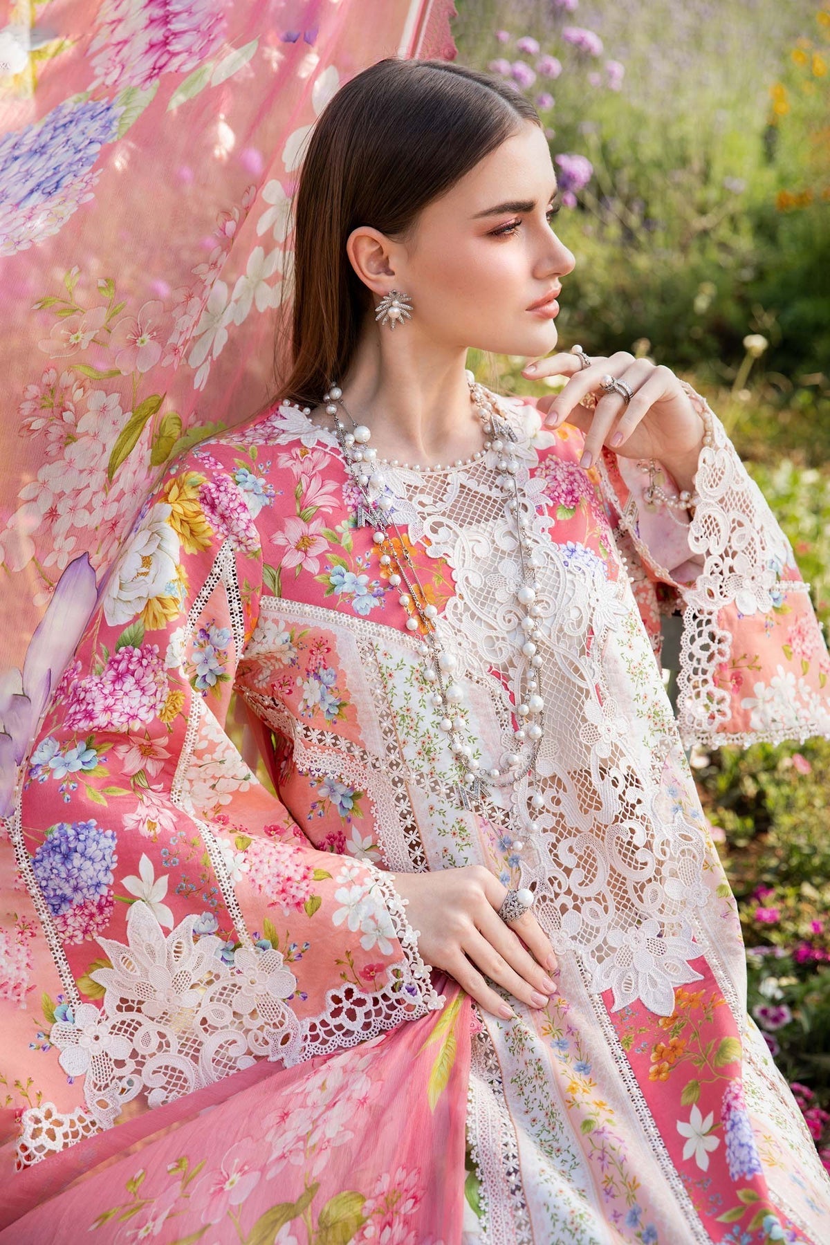 Maria B | M Prints 25 | MPT-2509-B by Maria B - Designer Dress - Type: Ladies Clothes - Available at Libayah - 100% Original
