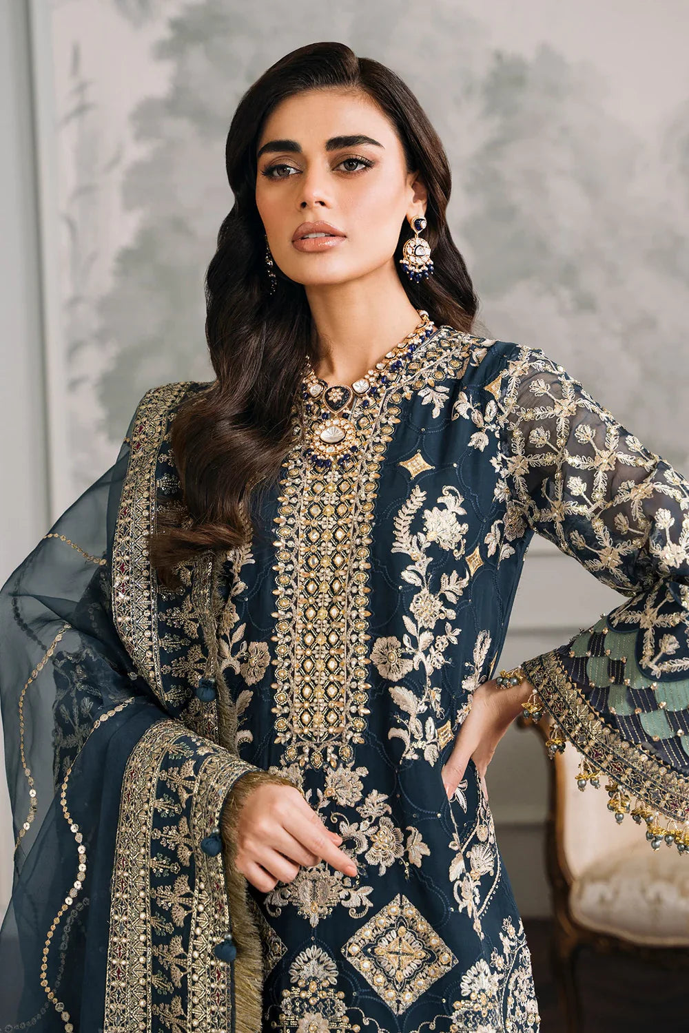 Baroque | Chantelle Embroidered Collection | CH12-01 by Baroque - Designer Dress - Type: Ladies Clothes - Available at Libayah - 100% Original