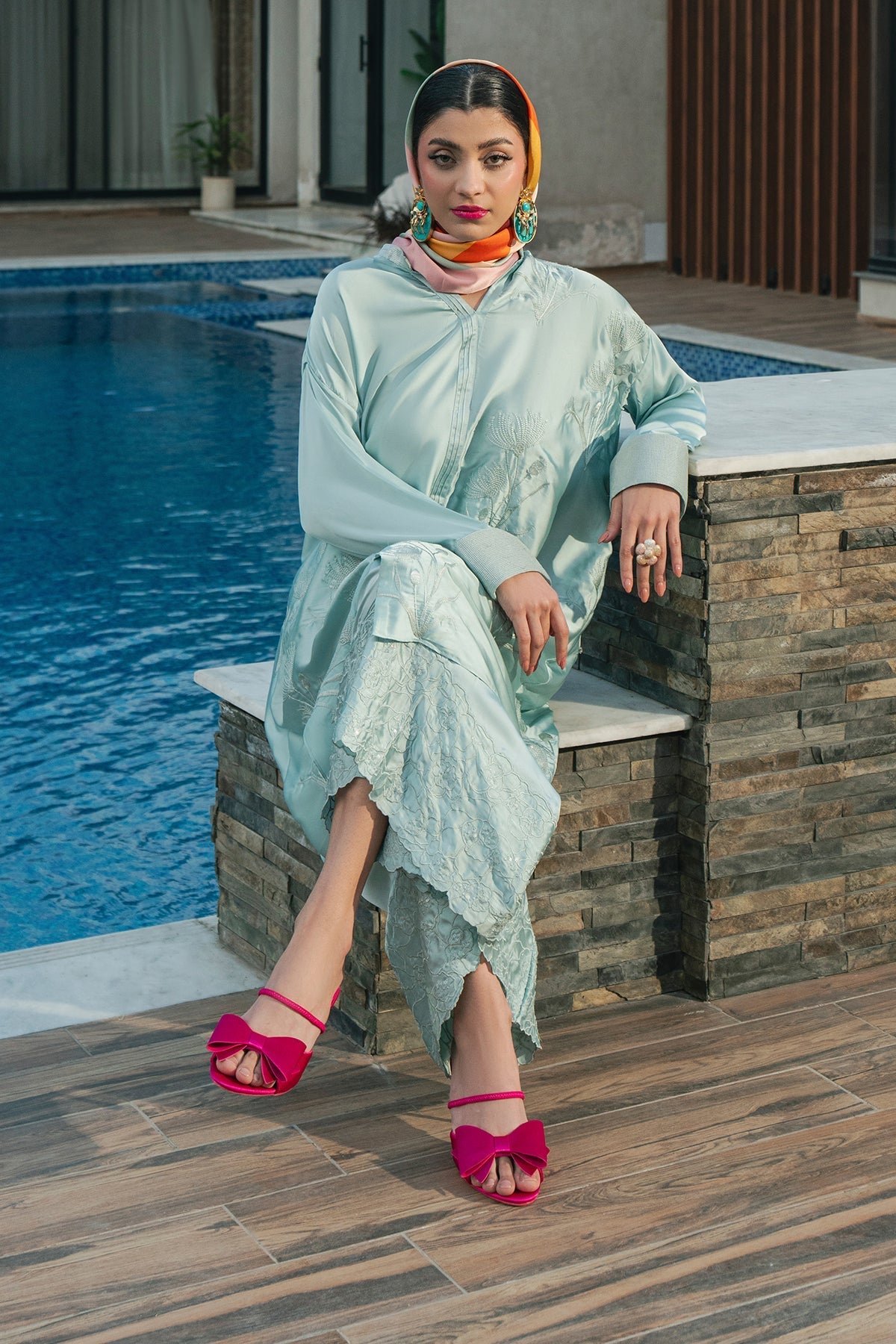 Fahad Hussayn | Lawn Banger | Aqua Babe by Erum Khan - Designer Dress - Type: Ladies Clothes - Available at Libayah - 100% Original