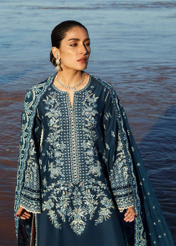 Hussain Rehar | Surkh Eid Pret'25 | Meherbano by Hussain Rehar - Designer Dress  - Type : Ladies Clothes - Available at Libayah - 100% Original 
