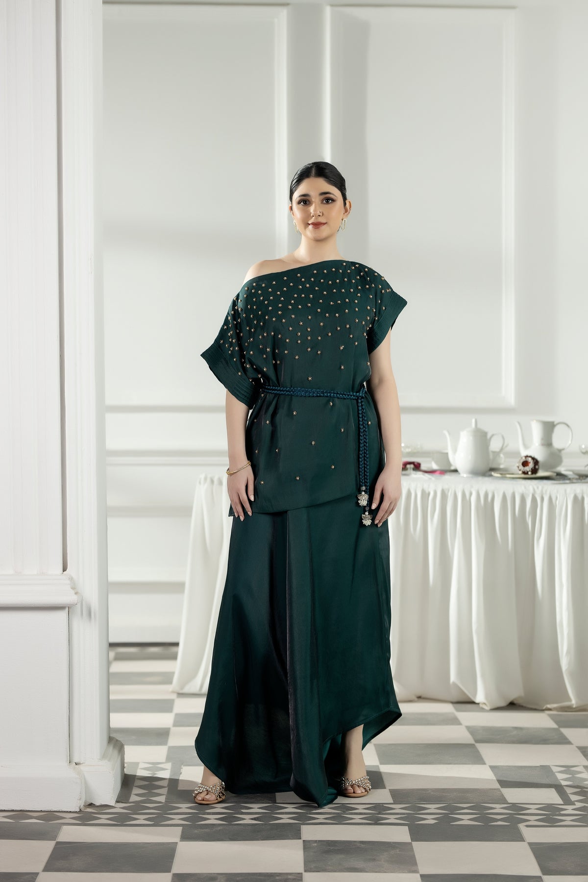 Purple Haze | Suraya Edit | Majestic Moss Green - by Libayah - Registered Vendor of : Purple Haze - 100% Original Designer Dress