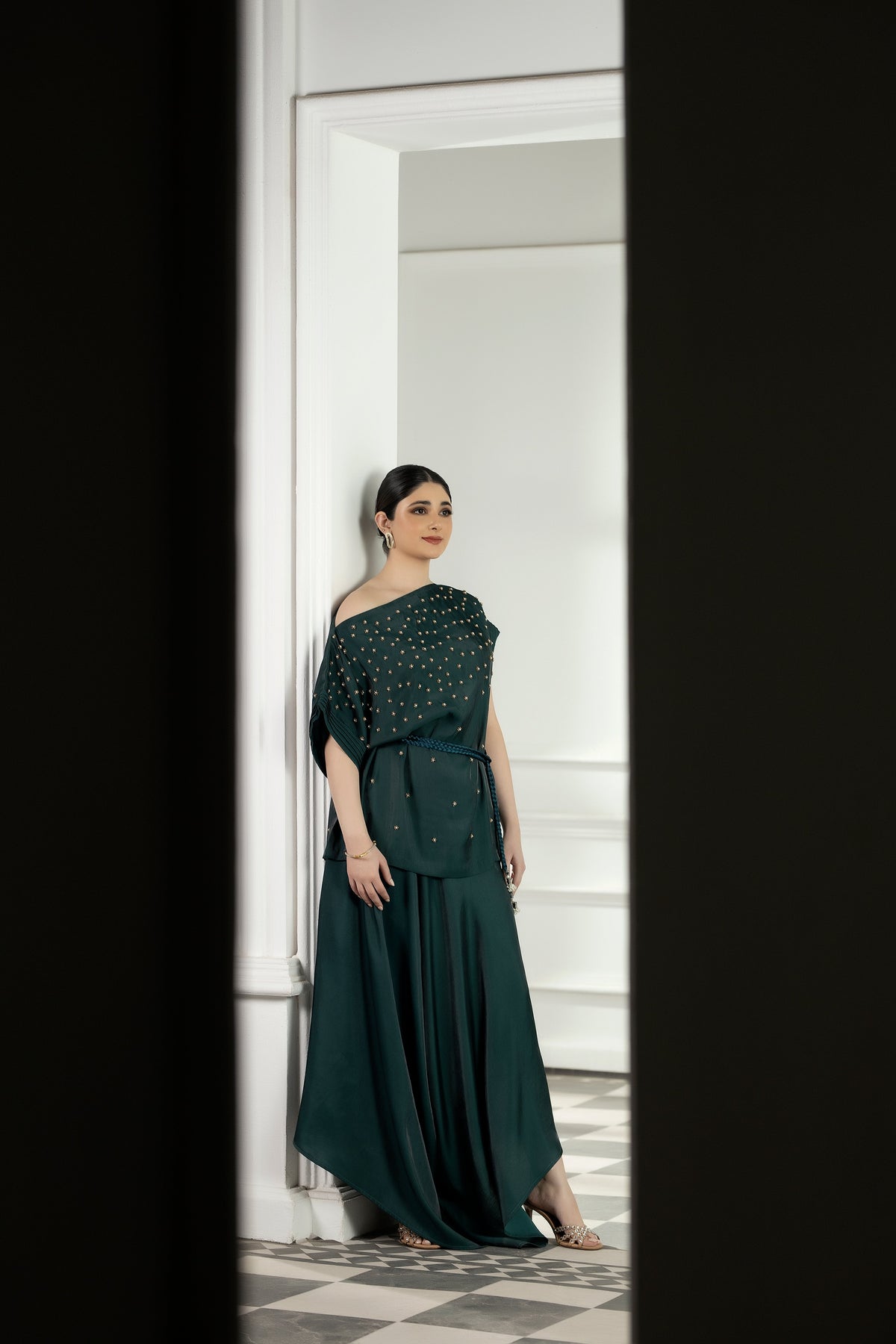 Purple Haze | Suraya Edit | Majestic Moss Green - by Libayah - Registered Vendor of : Purple Haze - 100% Original Designer Dress