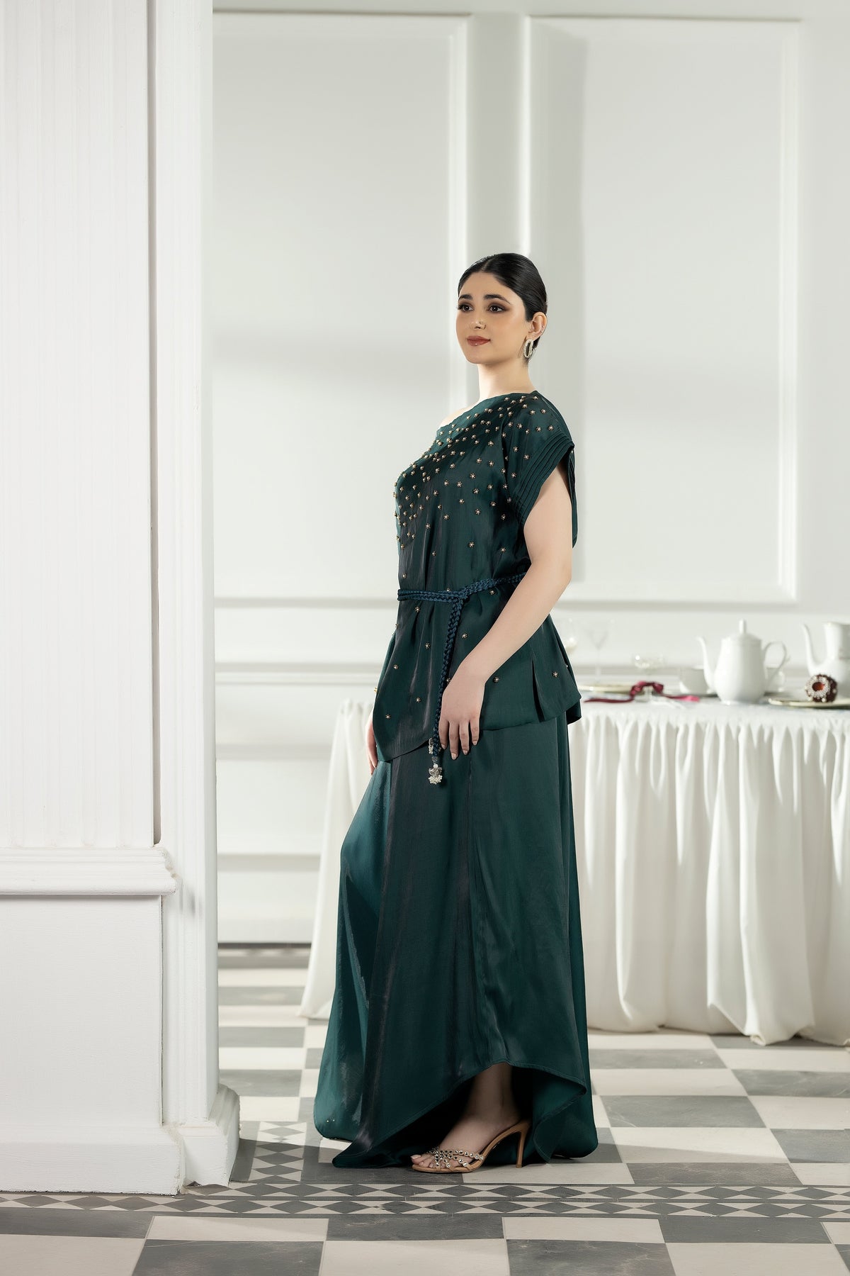Purple Haze | Suraya Edit | Majestic Moss Green - by Libayah - Registered Vendor of : Purple Haze - 100% Original Designer Dress