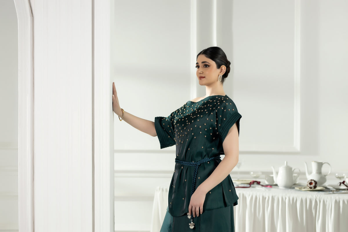 Purple Haze | Suraya Edit | Majestic Moss Green - by Libayah - Registered Vendor of : Purple Haze - 100% Original Designer Dress