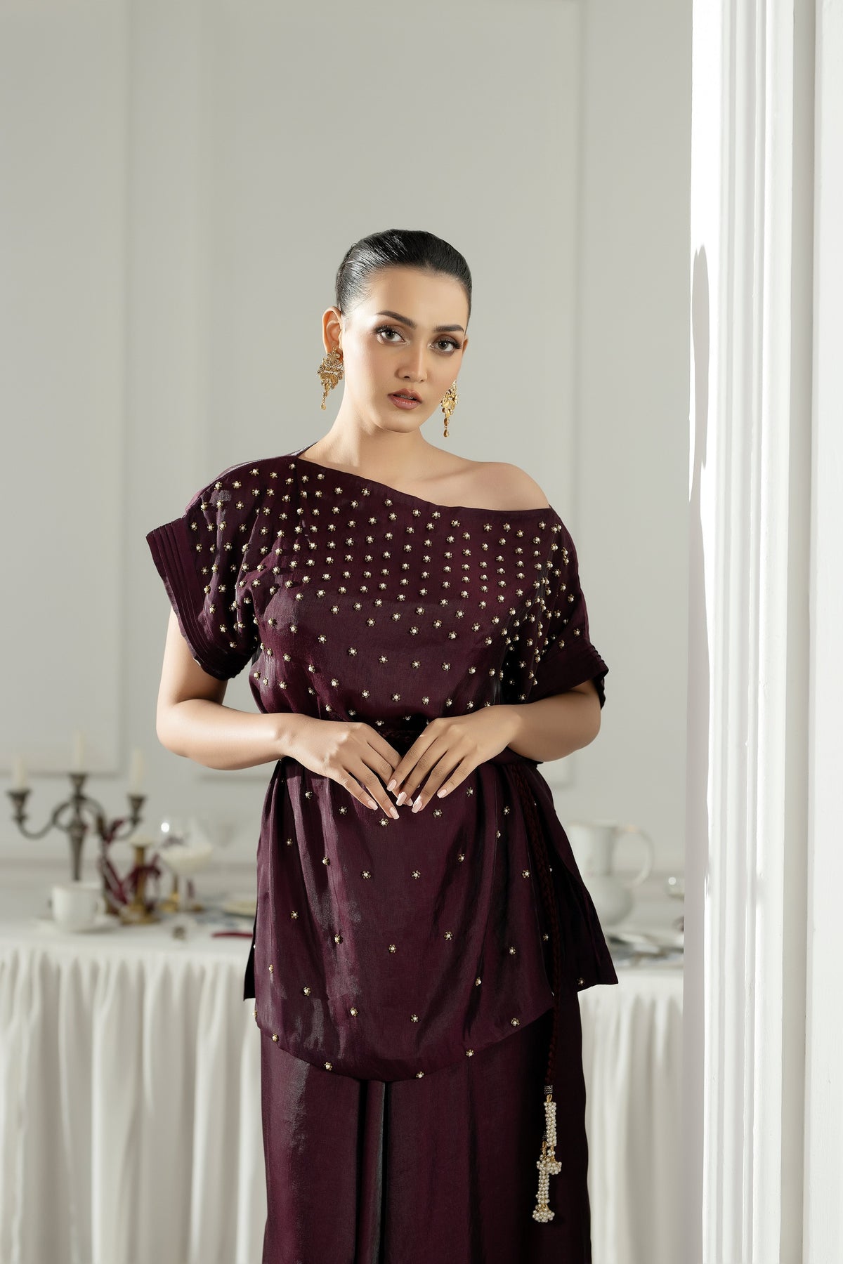 Purple Haze | Suraya Edit | Burgundy Belle - by Libayah - Registered Vendor of : Purple Haze - 100% Original Designer Dress