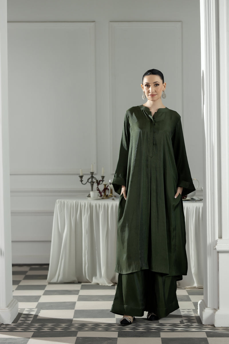Purple Haze | Suraya Edit | Elegant in Olive - by Libayah - Registered Vendor of : Purple Haze - 100% Original Designer Dress