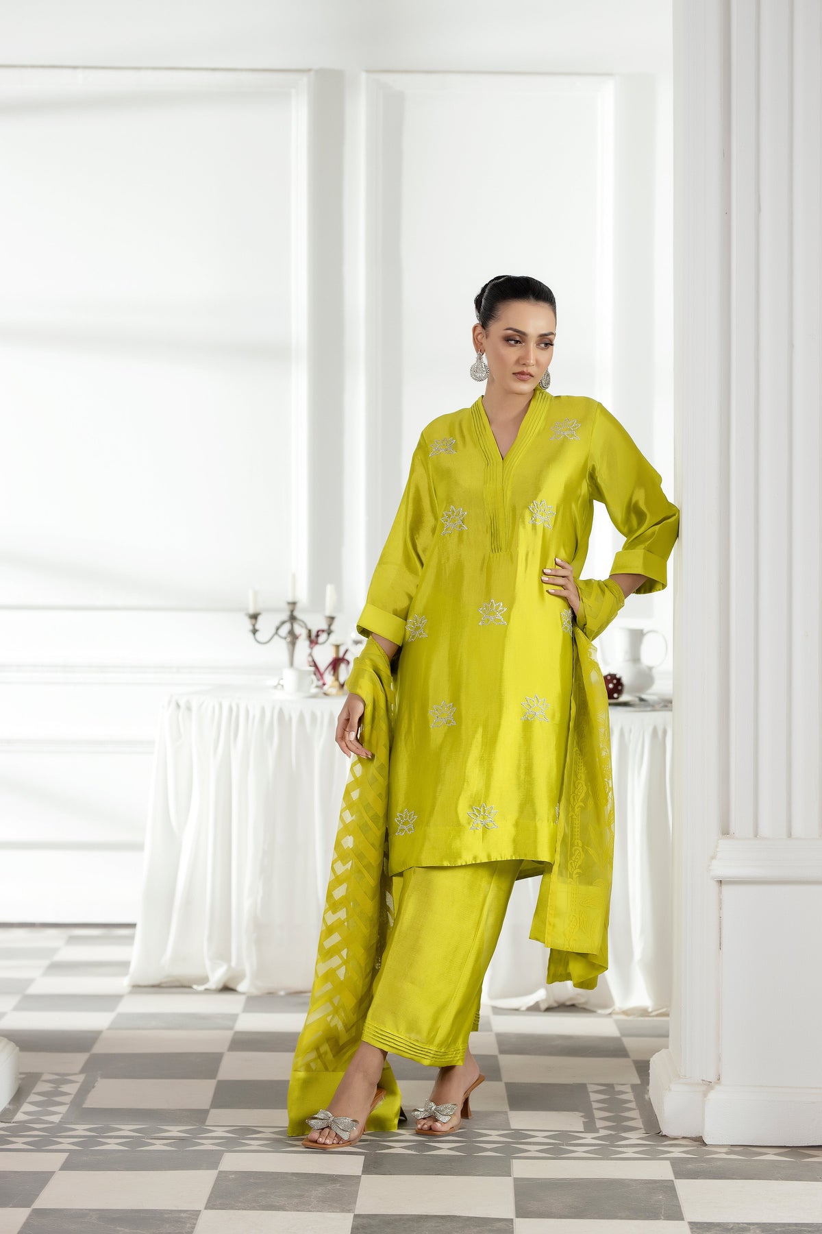 Purple Haze | Suraya Edit |Chartreuse Charm - by Libayah - Registered Vendor of : Purple Haze - 100% Original Designer Dress