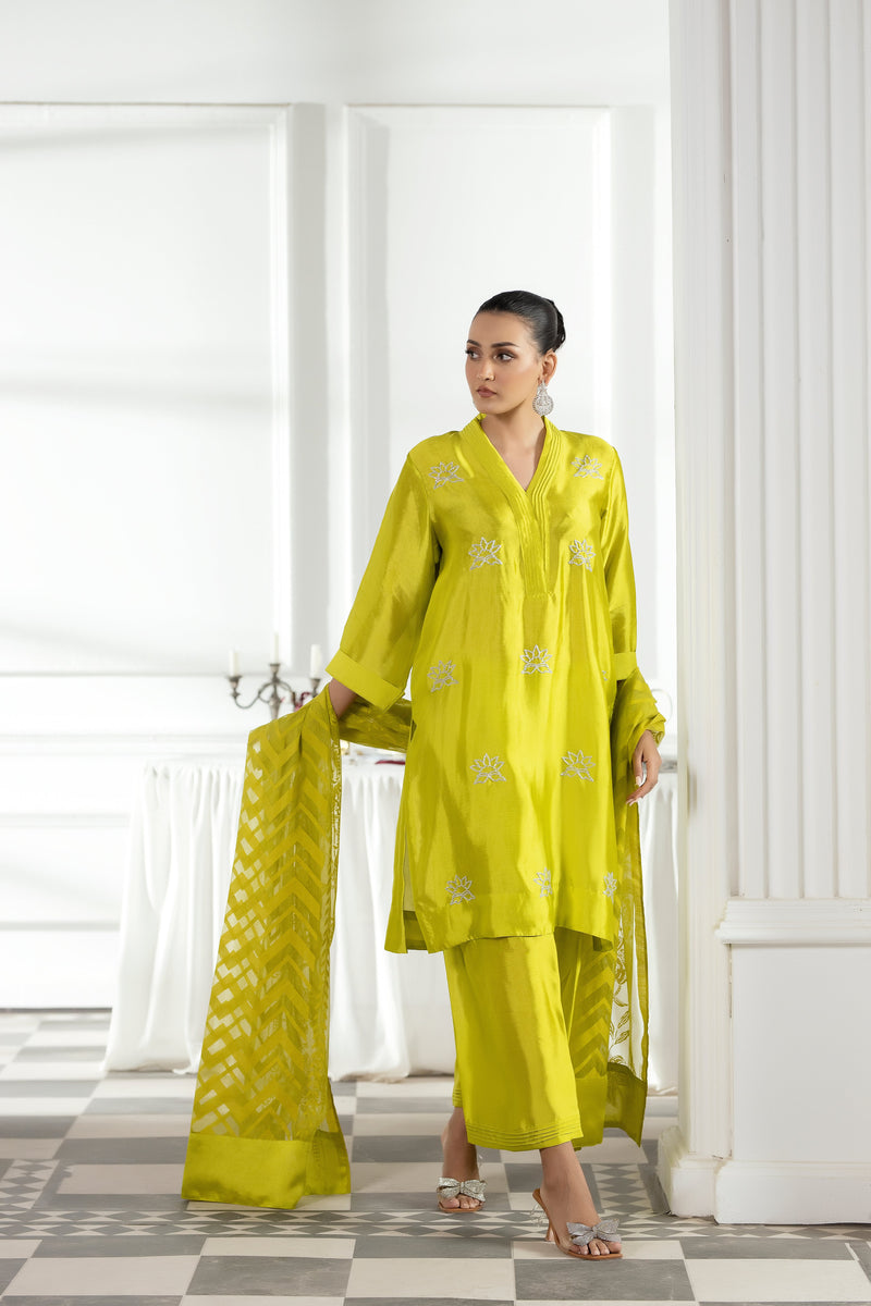 Purple Haze | Suraya Edit |Chartreuse Charm - by Libayah - Registered Vendor of : Purple Haze - 100% Original Designer Dress