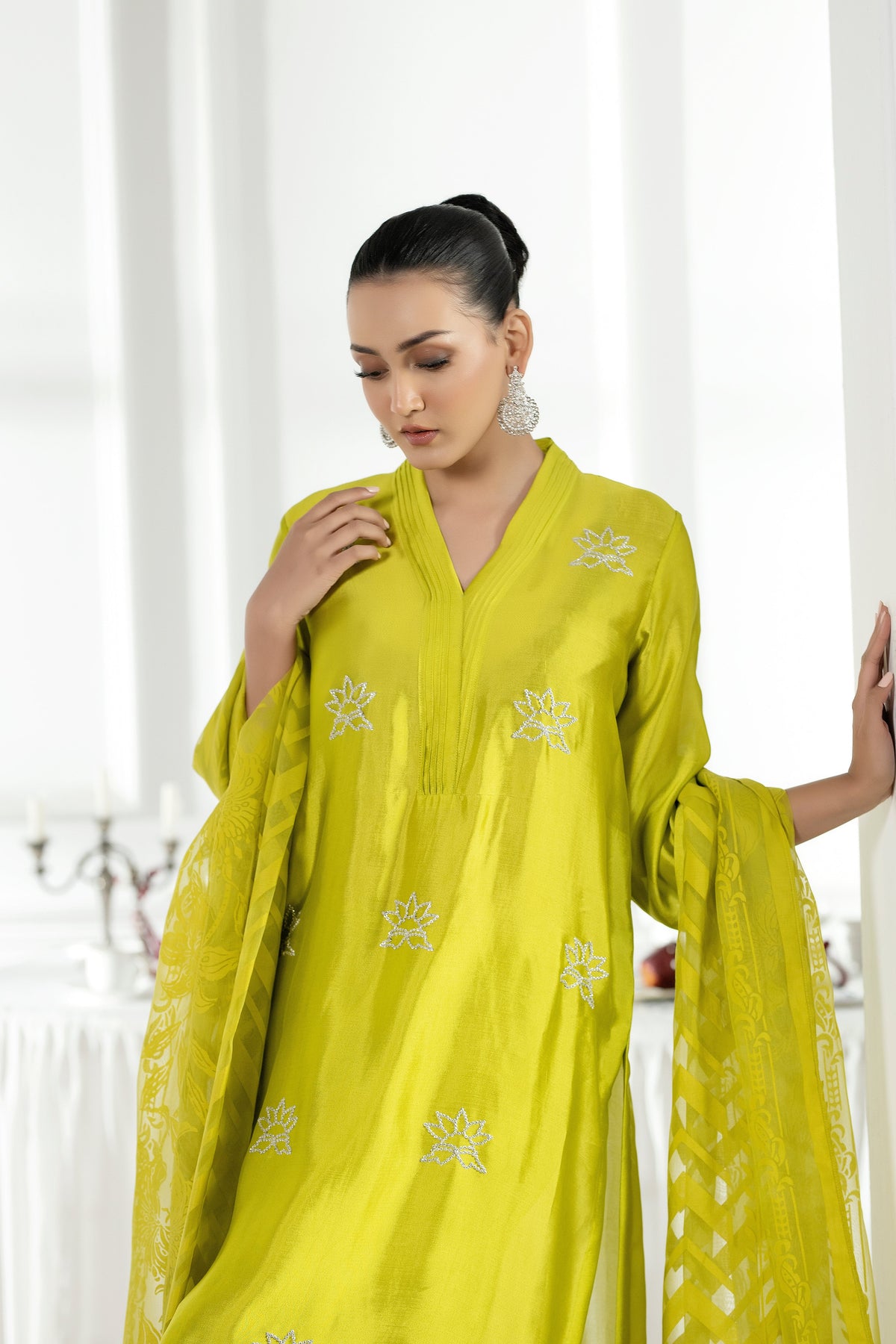 Purple Haze | Suraya Edit |Chartreuse Charm - by Libayah - Registered Vendor of : Purple Haze - 100% Original Designer Dress
