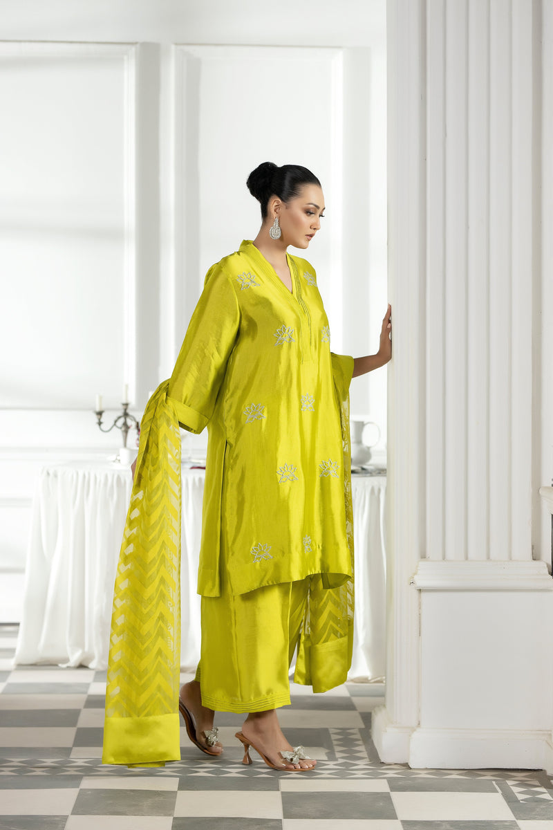 Purple Haze | Suraya Edit |Chartreuse Charm - by Libayah - Registered Vendor of : Purple Haze - 100% Original Designer Dress
