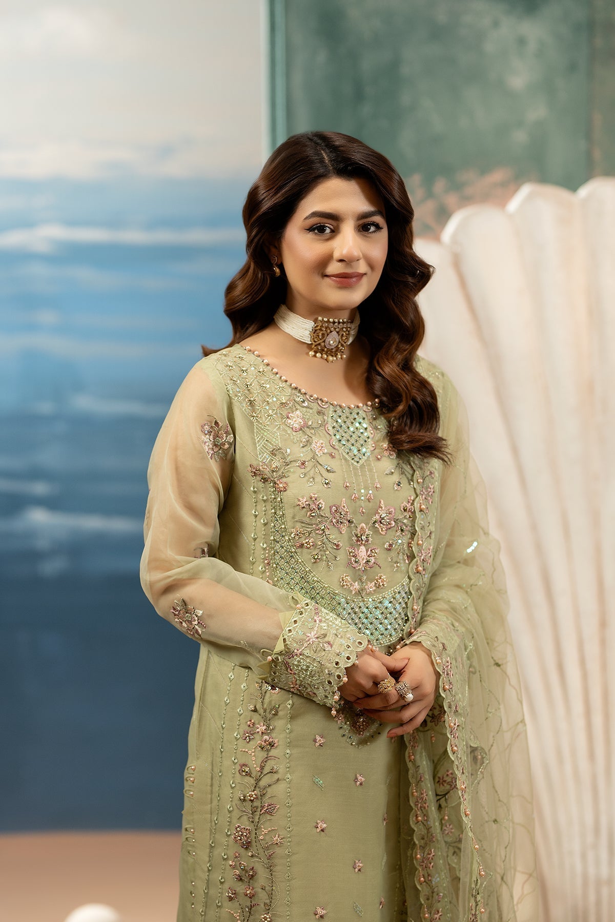 Raeesa Premium | Kimora Luxury Organza | HU-61 by Raeesa Premium - Designer Dress  - Type : Ladies Clothes - Available at Libayah - 100% Original 