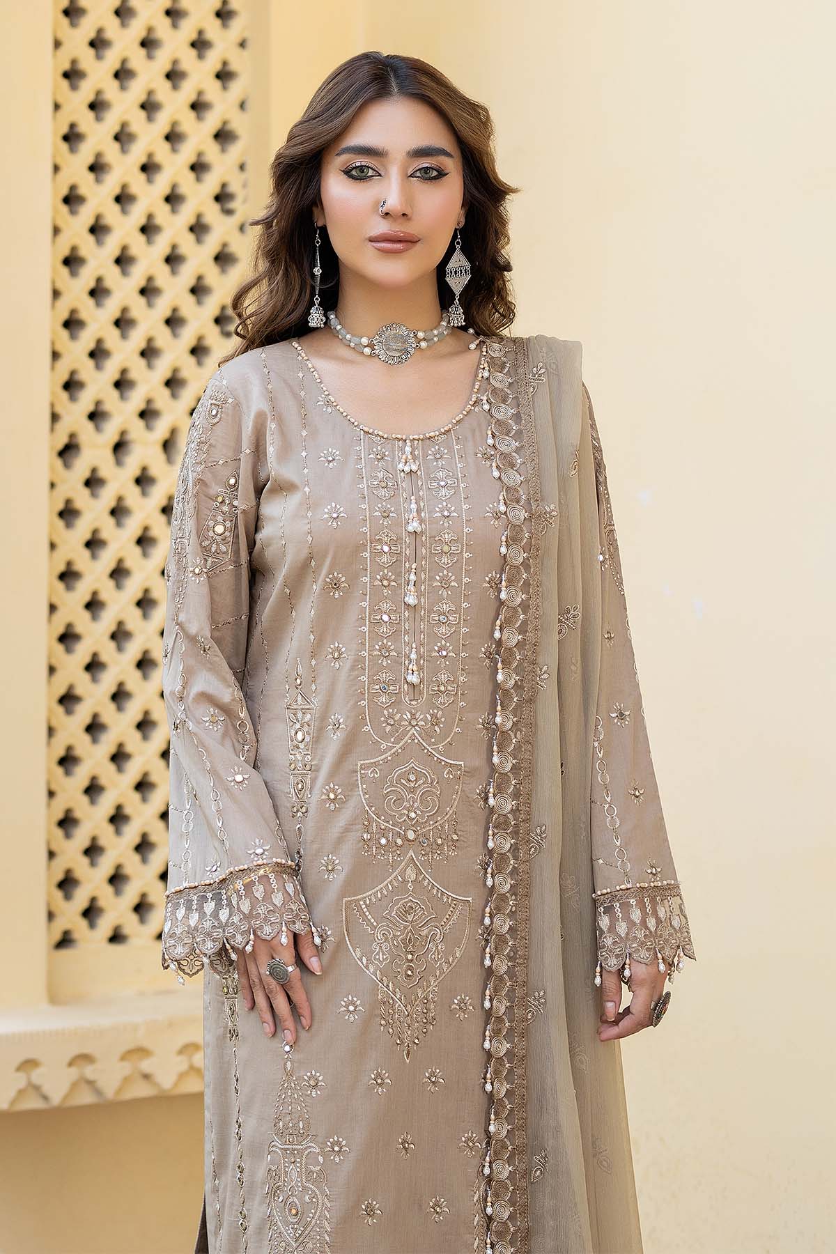 Raeesa Premium | Pankh Luxury Lawn | P -02 by Raeesa Premium - Designer Dress - Type: Ladies Clothes - Available at Libayah - 100% Original